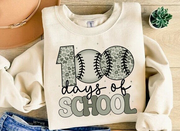 100 Days of School Png, Baseball Png