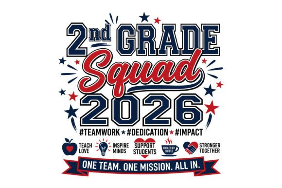2nd Grade Squad Teacher PNG Graphics for T-Shirt Designs