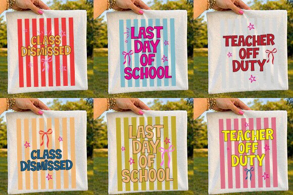 Class Dismissed PNG and Teacher Off Duty Graphics for T-Shirt Designs