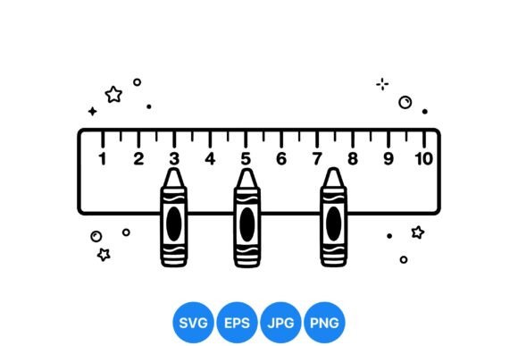 Cute School Ruler Clipart Design