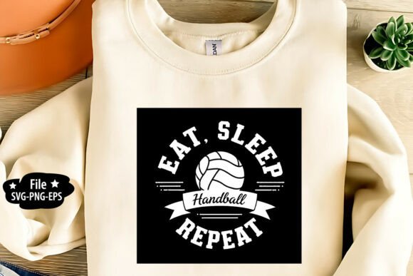 Eat Sleep Handball Repeat SVG PNG Graphics