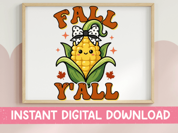 Fall Y All Cute Corn SVG Graphics