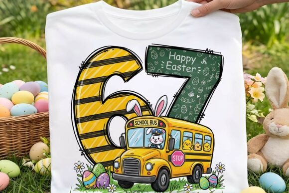 Happy Easter 67 School Bus for Kids Png