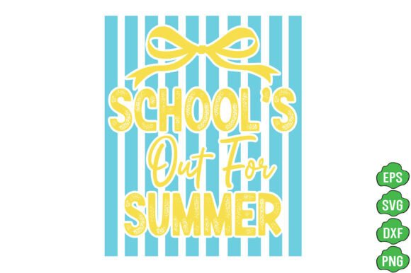 Preppy Striped School out for Summer PNG: A Polished Graphic Design Asset for Content Creators