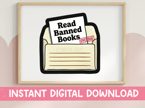 Read Banned Books Library Card SVG: A Vintage Graphic for Modern Content Creators