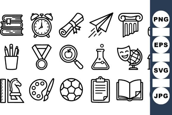 School Supplies Icon Set Review