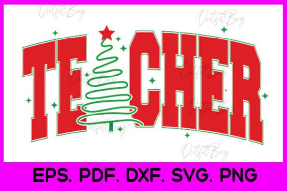 Teacher Christmas Tree Merry Christmas Graphics