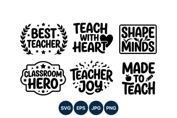 Teacher Quotes Black and White Graphics for Creative Sellers
